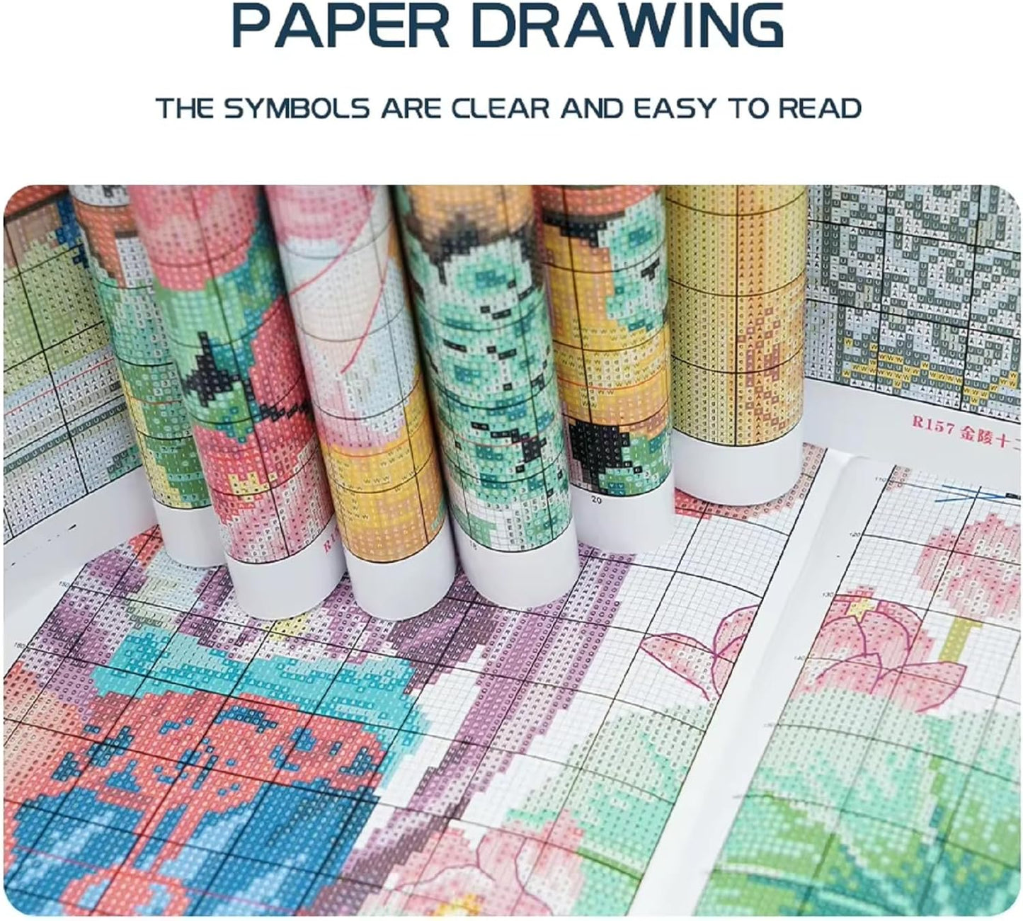Magxvouy Cross Stitch Kits Stamped Full Range of Embroidery Kits,Cross Stitch Patterns Needlework Kits for Beginners 11CT Printed Kits&Hummingbirds Collect Honey 18x18 inch