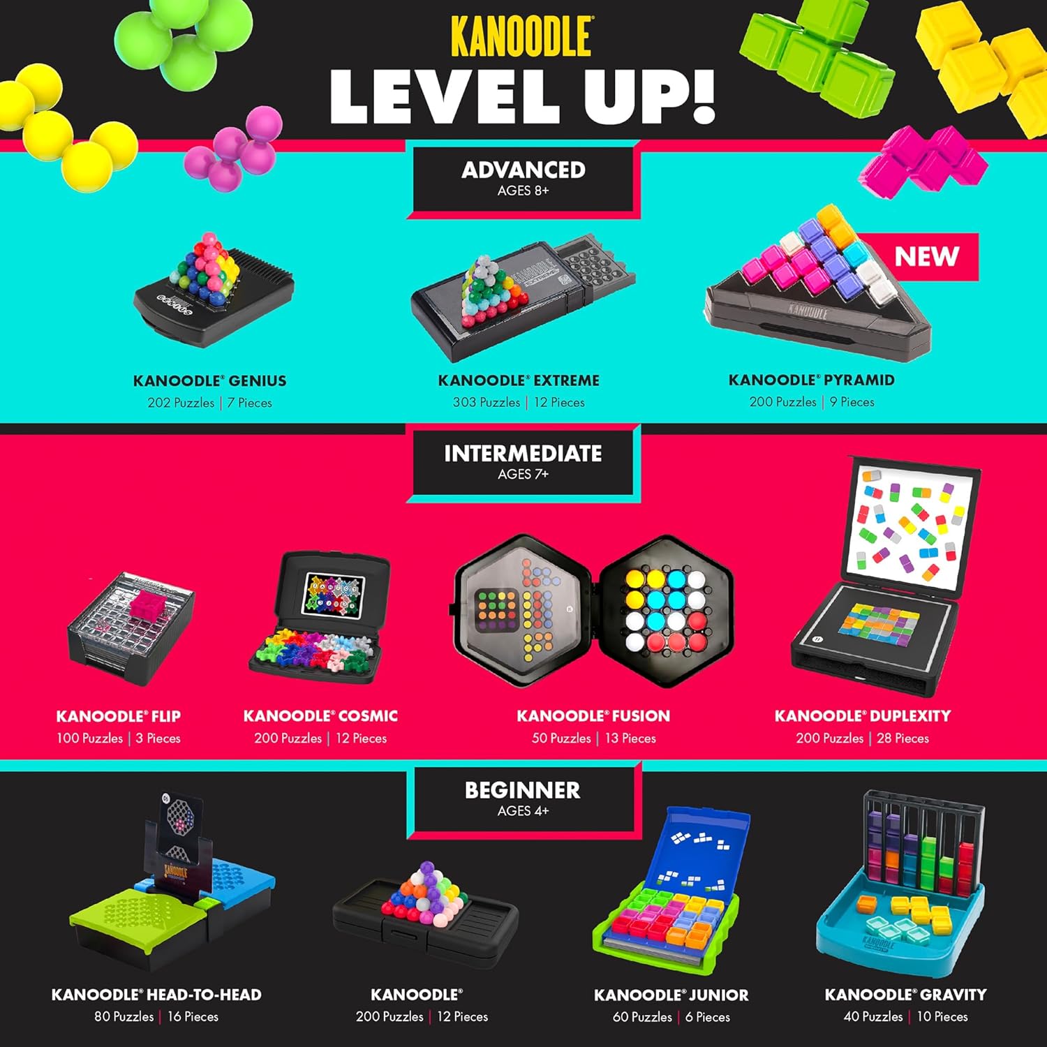 Educational Insights Kanoodle Extreme Classroom Pack of 10, Featuring Over 300 Challenges, Puzzle Challenges, Brain Teaser Game, Ages 8+