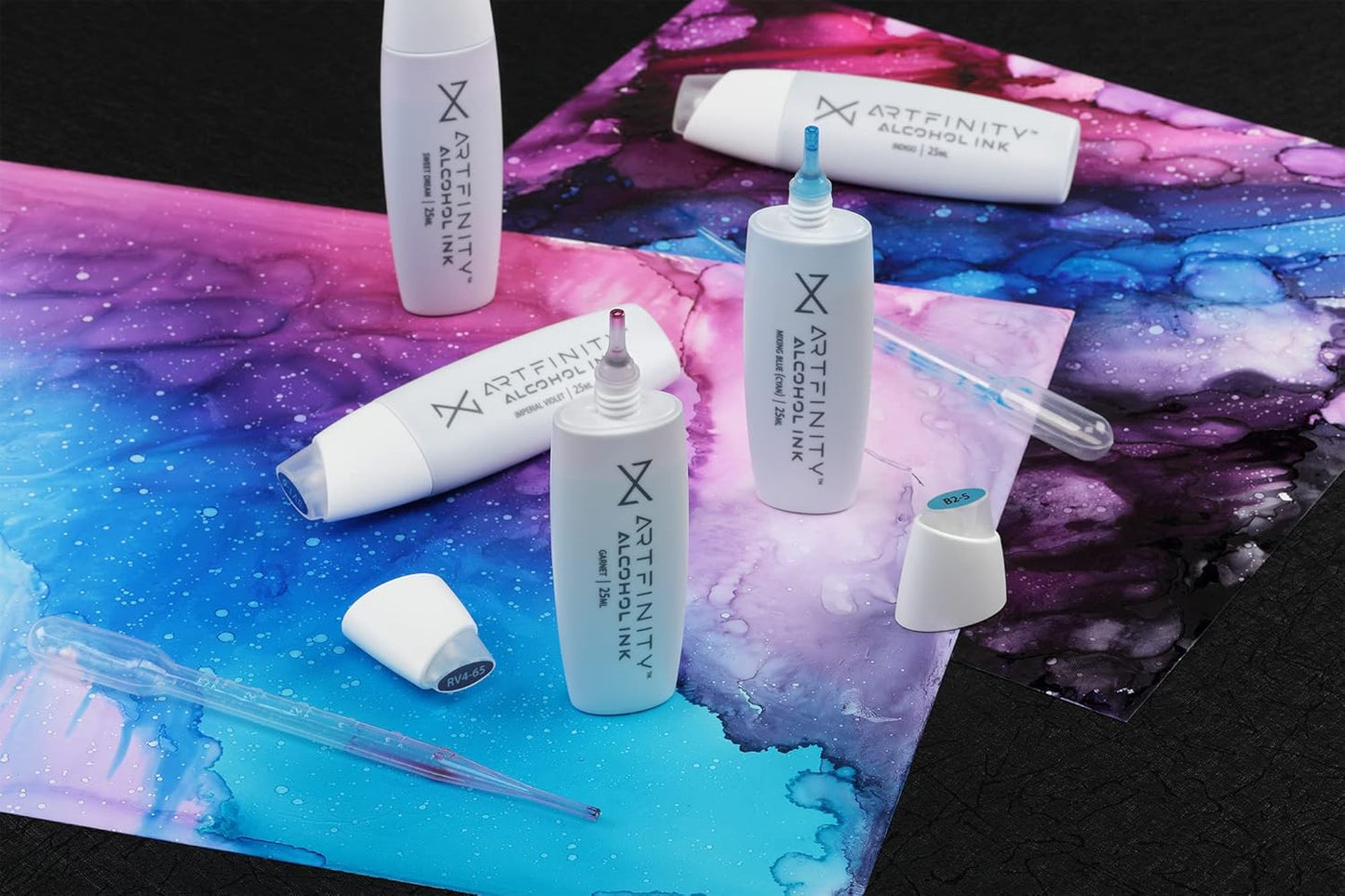 Alcohol Inks 3 Pack - Vibrant, Professional, Dye-Based Alcohol Inks for Artfinity Alcohol Markers, Artists, Drawing, & More! - Mint Blue BG1-3
