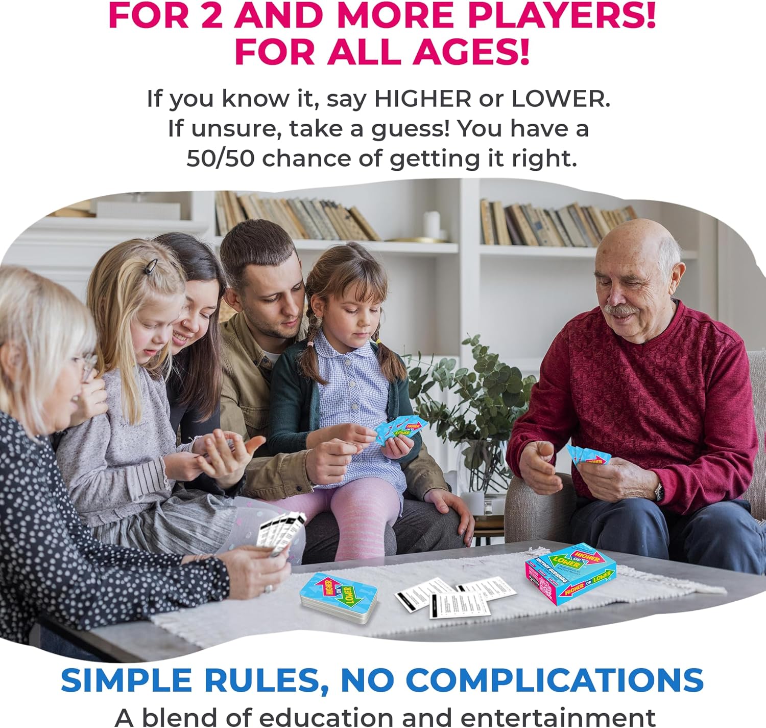 QUOKKA History Board Game for Kids 10-14 Year Olds - Family Card Game for Kids and Adults - Higher or Lower | Guess Fun Questions | Easy to Learn | 2 + Players - Challenge Game for Family Night