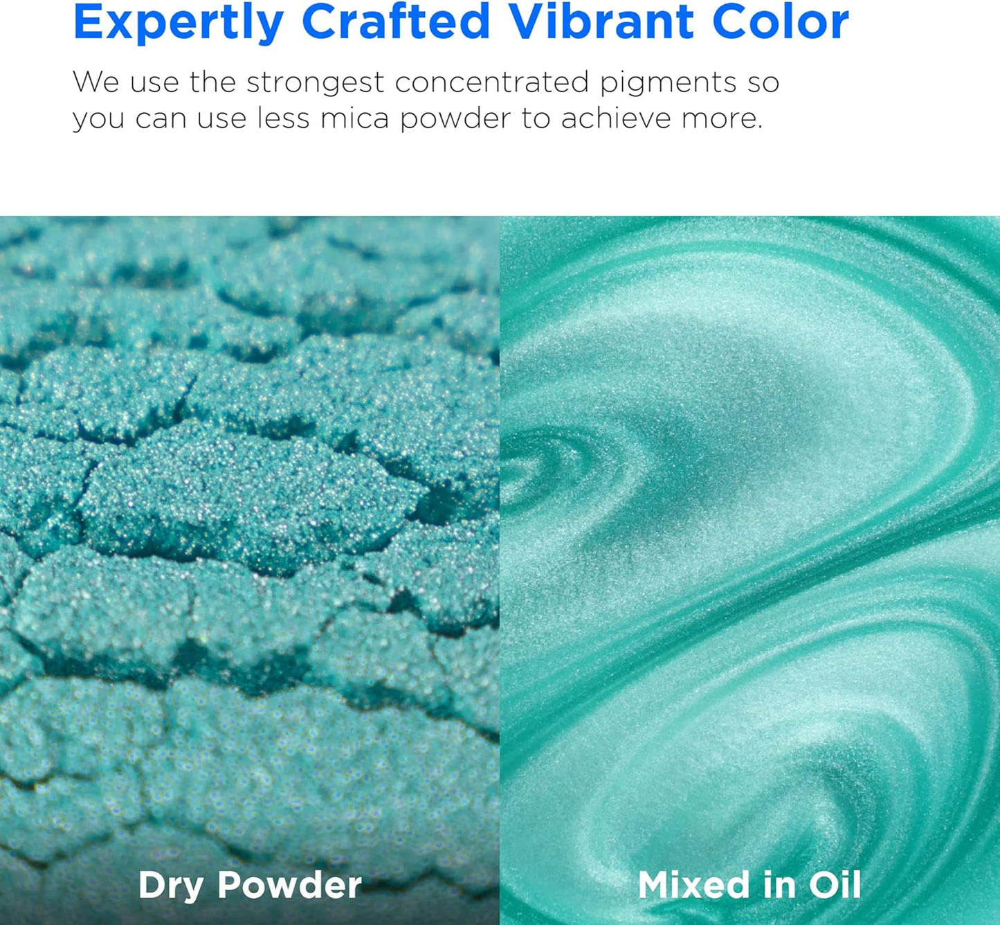 Rolio Premium Mica Powder - Celeste Blue (50G / 1.76oz) - 1 Jar of Blue Pigment Powder for Epoxy Resin, Dye, Soap Making, Nail Polish, Paint, Candle Making, Bath Bombs, Slime