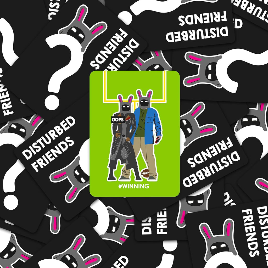 Disturbed Friends Party Game - Find Out Who Your Friends are! Hilarious Card Game for Adults, Friends, Family, College Students, Fun Parties and Board Games Night with Your Group