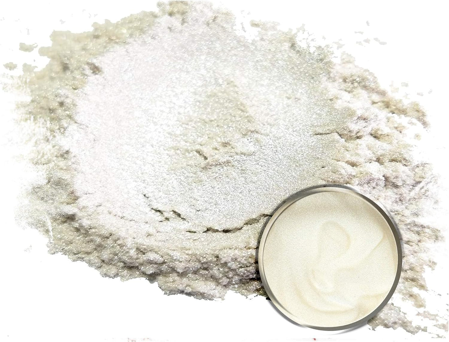 Eye Candy Pigments Premium White Mica Powder - Soma (50gr) - for Epoxy, Resin, Soap, Paint, Woodworking, Acrylic Pouring, Bath Bombs, Fishing Lures - DIY Arts and Crafts Additive