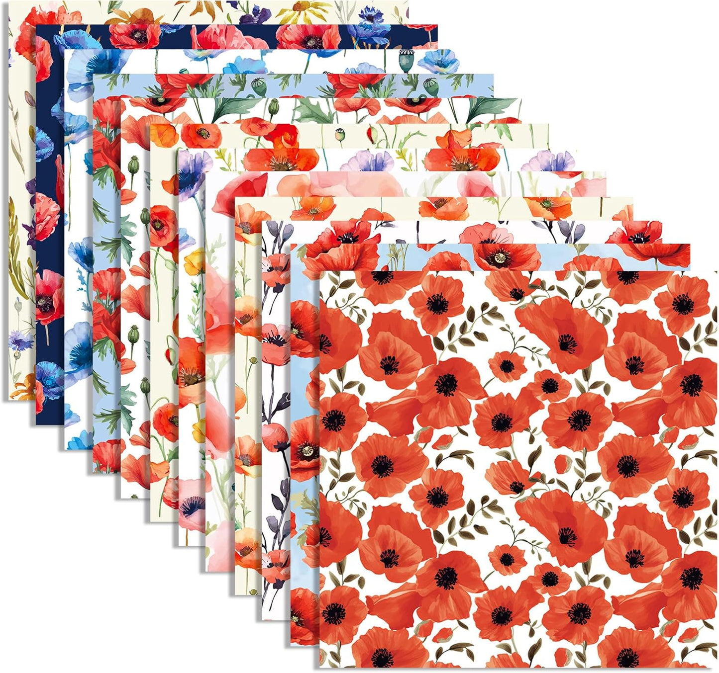 12×12 Flower Scrapbook Paper Vintage Flower Pattern Papers Pad ,24 Sheets Double-Sided Bobo Floral Scrapbooking CardStock Paper Pad for Holiday Cardmaking DIY Origami Papers.