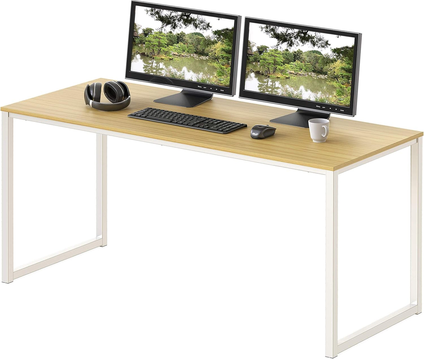 SHW Mission 48-Inch Home Office Computer Desk, Oak