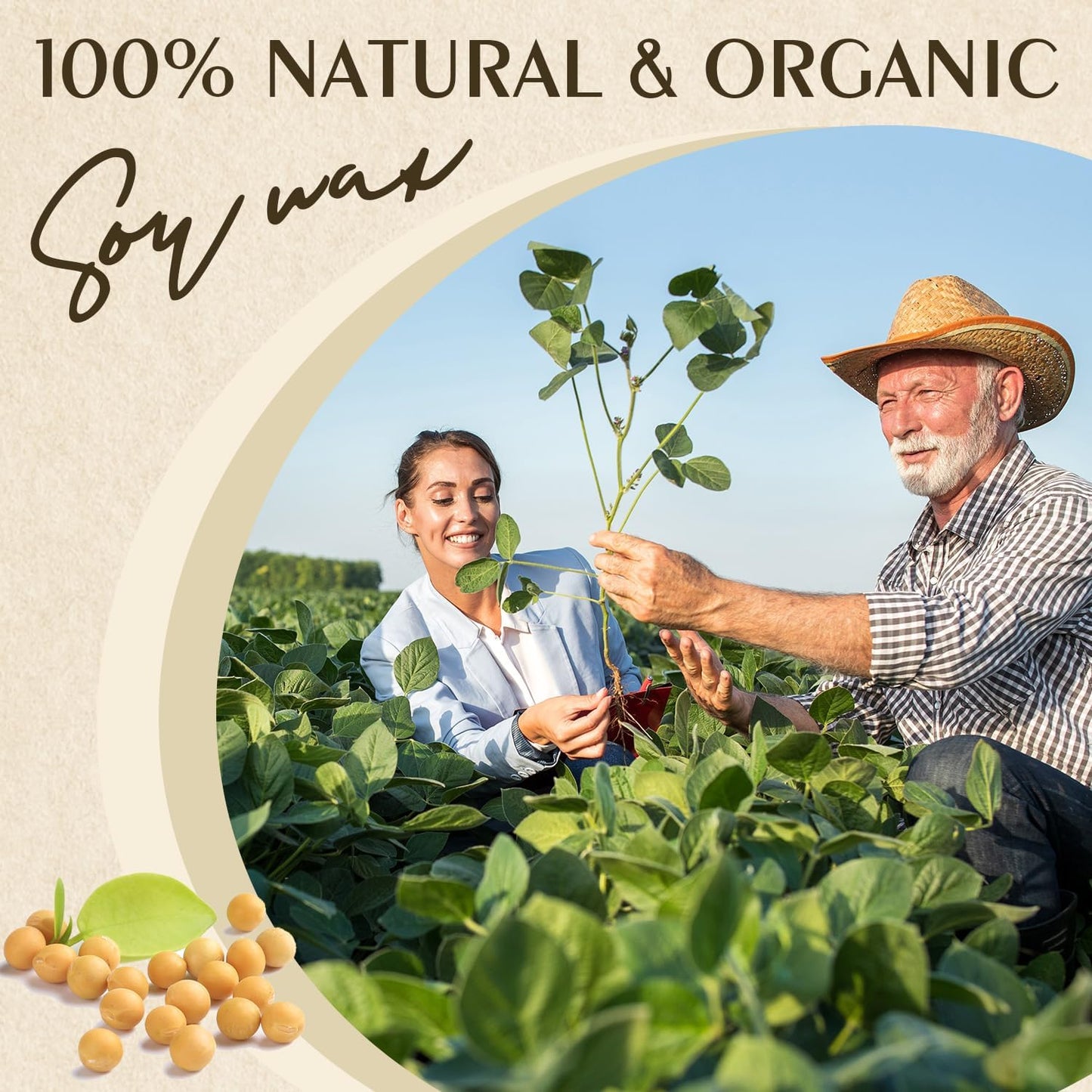 Soy Wax, Waxcanpy Natural Candle Wax, Organic Soy Wax for Candle Making from Farm (2lb)