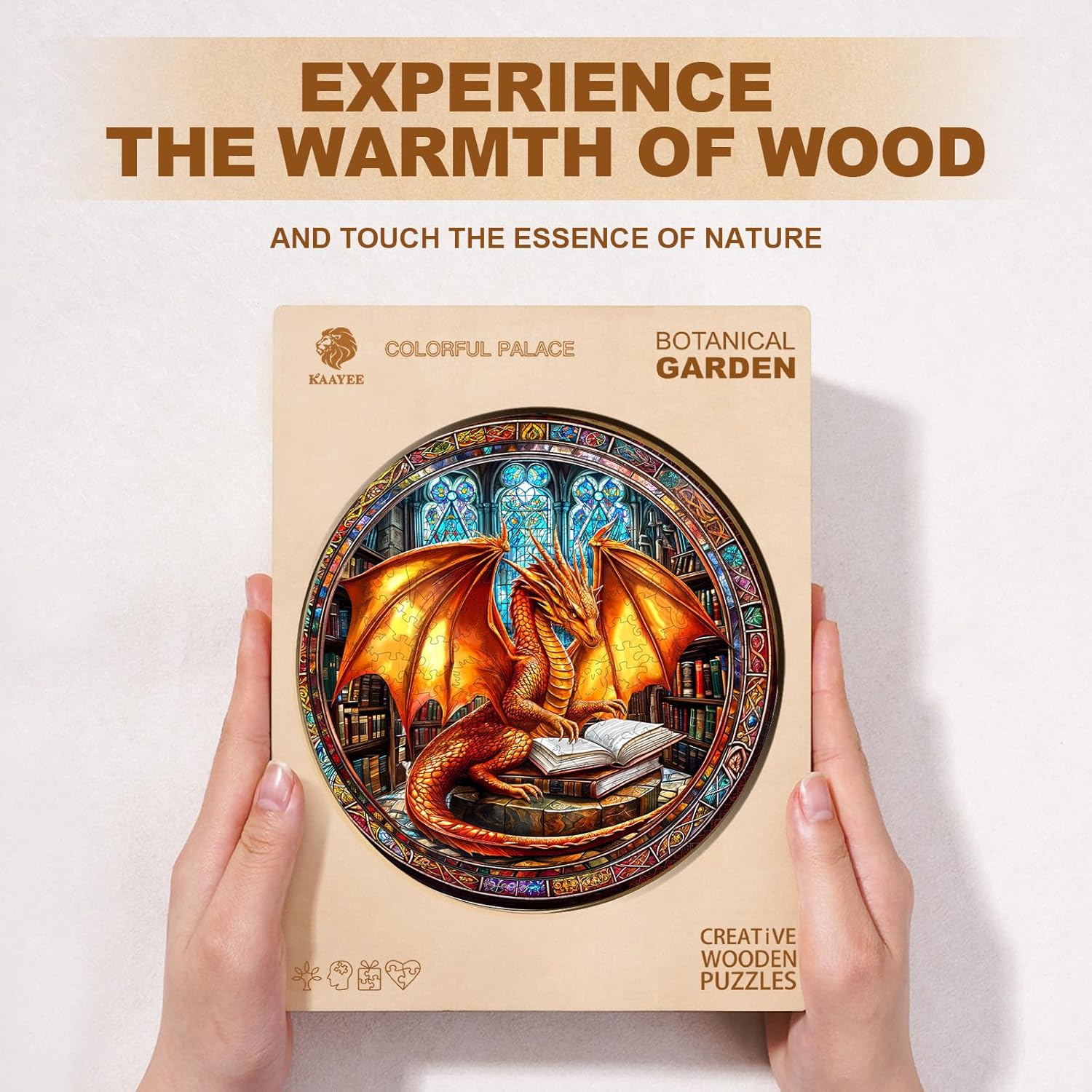 Wooden Puzzles for Adults, Dragon Wooden Puzzle,Magic Wooden Jigsaw Puzzles, Gifts for Family or Friends for Any Holiday.(13.4 * 13.4 in 300pcs)