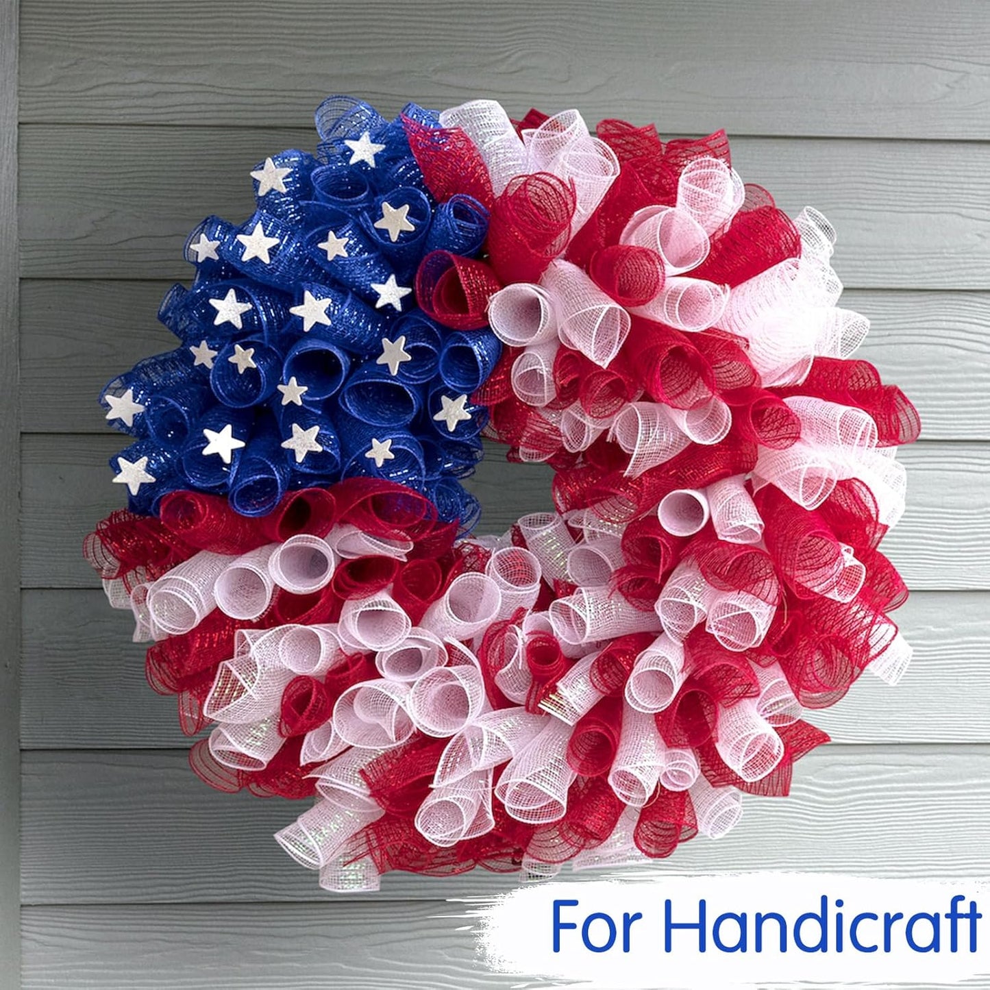 TONIFUL 4 Rolls 10 Inch Red/Pink/White Decorative Mesh Ribbbon Rolls, for Wreath Supplies Front Door Wreath Crafts Tree Decor Christmas NewYears Valentine's Day Decoration (30ft/roll, 120ft/Set)