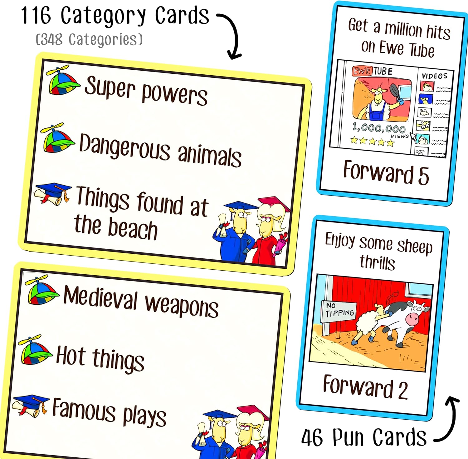 SHEEPLE™ - Where Great Minds Think Alike - Funny Word Association Party Game - Easy to Learn & Play Family Board Game - for Adults, for Teens, and for Kids - All Ages 8 & Up, 3-12 Players