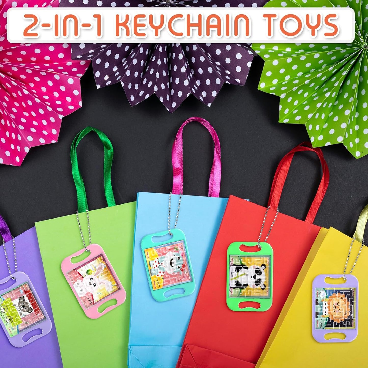 Maze Puzzle Keychain Cubes Bulk Christmas Maze Game Puzzles Keychain Cubes Handheld Brain Teaser Puzzle Party Favors for Kids Students Christmas Stocking Stuffer Gifts