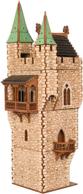 The Great Tower P- Medieval Castle - DIY Wooden Building Kit Crafts for Adults, Puzzle Wood Model Kit - Laser Cut Wooden Puzzle Architecture & Engineering Assembly Set - Hobby building kit - Realistic
