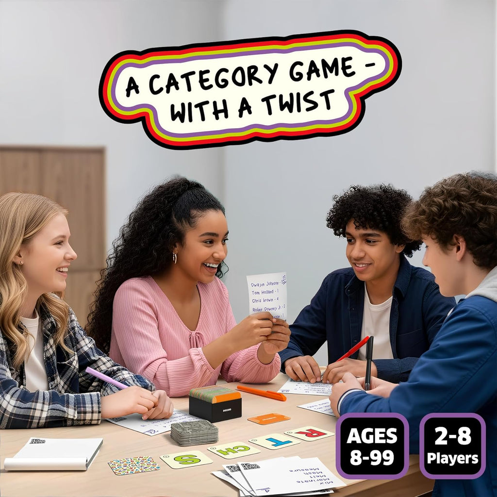 Skillmatics Board & Card Game - First to 5, Category Game with a Twist, Quick Thinking, Perfect for Parties, Christmas, Family Game Nights, Gifts for Kids, Teens, Adults, Ages 8, 9, 10 & Up