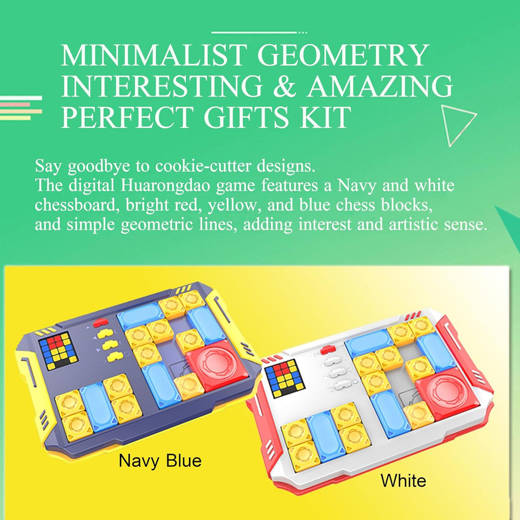 Super Slide Puzzle: Over 500 High-Level IQ Challenges, Exciting Educational Brain Teaser for Kids & Teens, Quality-Made, Great Travel & Gift Option (White/Red)