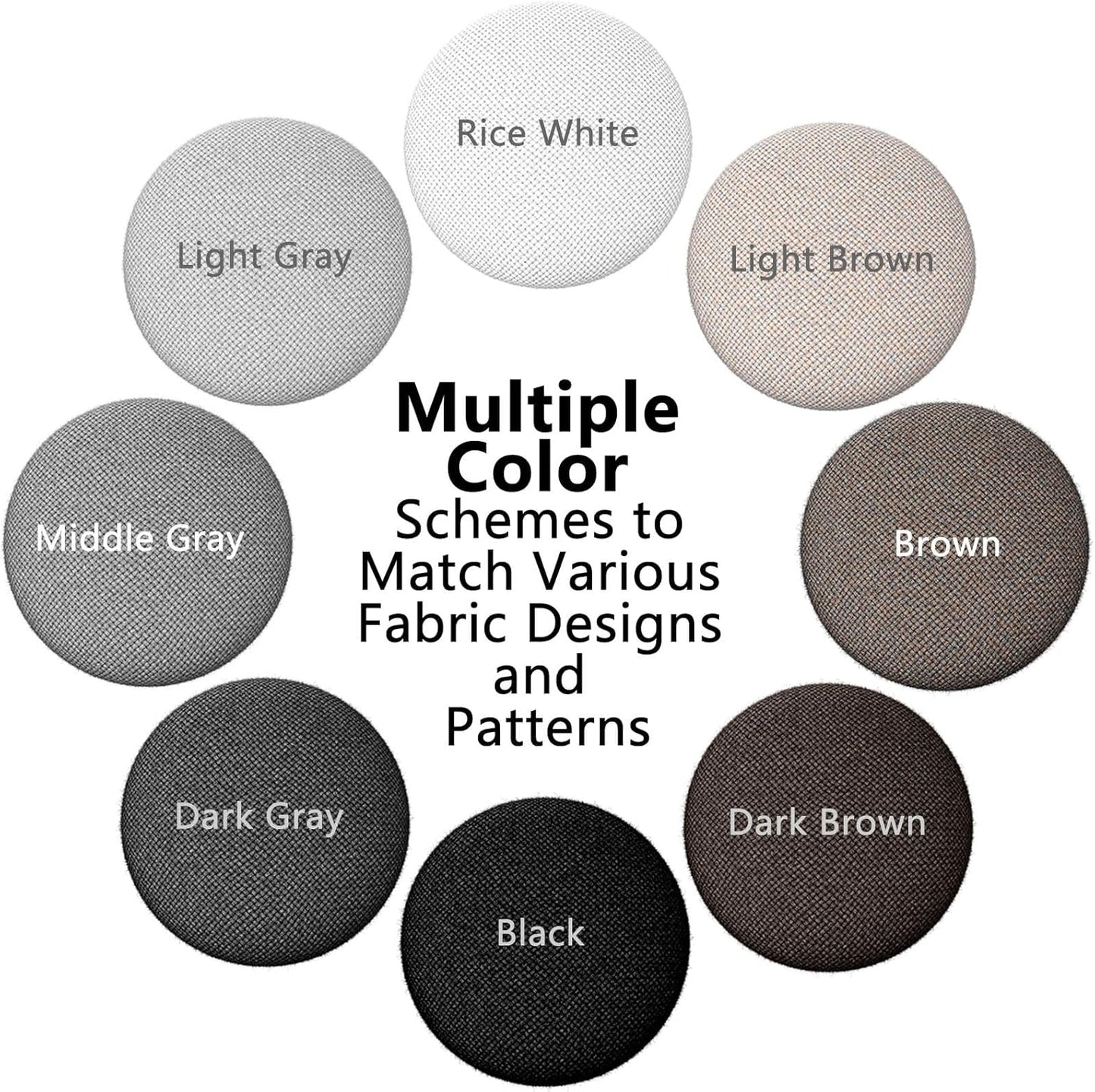 12 Colors Fabric Covered Button Twist Pins Dust Ruffle Pins- for Sofa，Upholstery，Armchair Caddies, Armrest Covers,Bed Skirts, Slipcovers, Headliners (Dark Grey, 12)