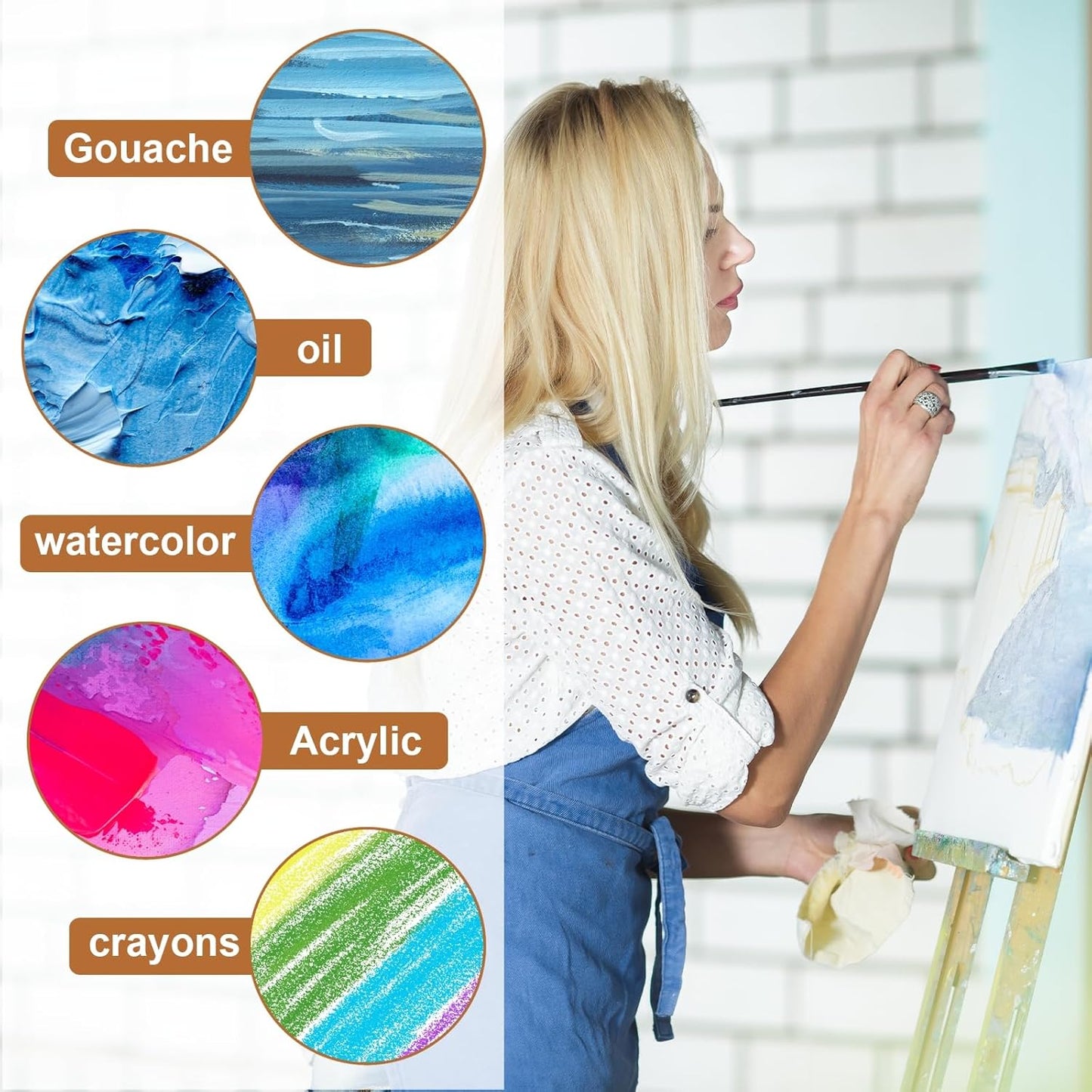 MECCANIXITY Canvas Boards for Painting, 4x6 Cotton Blank Primed Art Canvas Panels Acid-Free for Painting Supplies Oil Acrylic Tempera Watercolor Pouring Paint Artists(White, Pack of 24)