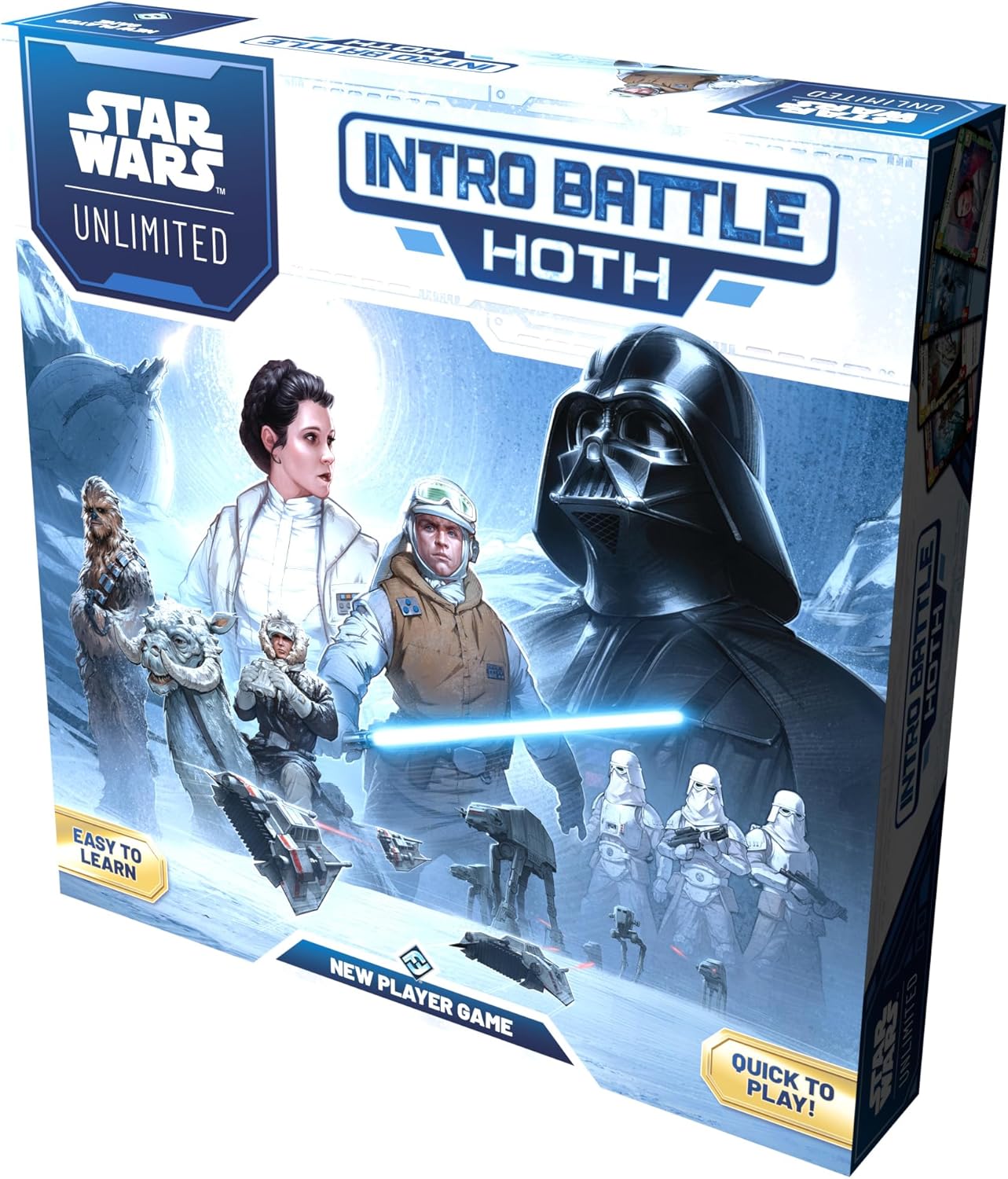 Asmodee Star Wars: Unlimited TCG - Intro Battle Hoth - Easy-to-Learn Trading Card Game Starter Set with Pre-Built Vader & Leia Decks for Kids & Adults, Ages 12+, 2+ Players, 20 Min Playtime