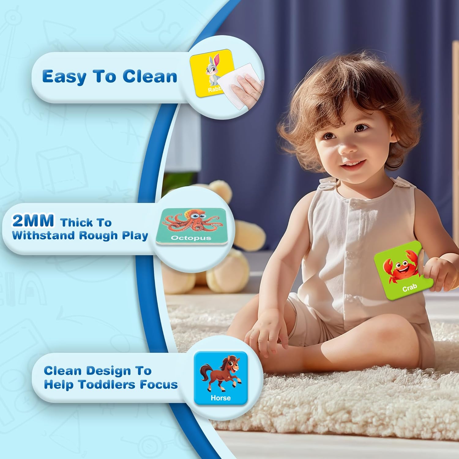 72 PCS Animals Memory Matching Game for Kids, Animal Theme Board Game for Toddlers, Memory Cards Concentration Game for Ages 3 and Up