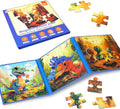 Magnetic Dinosaur Puzzles for Kids Ages 3-5 36PCS-3 Animal Themes Puzzles for Kids 4-6 Travel Puzzle for Airplane/Car/Road Trip/Gift Toys for 3-5 Year Old Girls and Boys