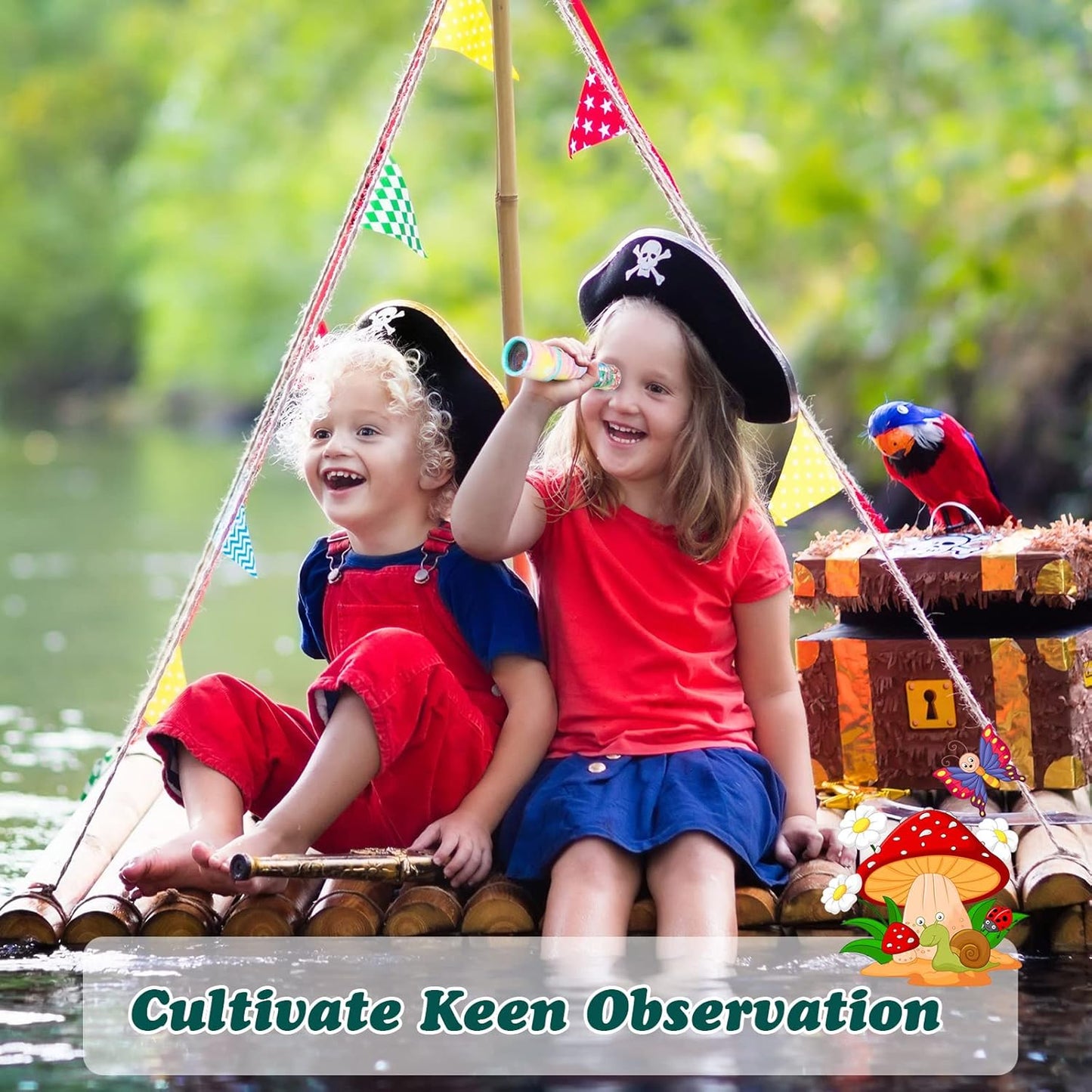 24 Pcs Classic Kaleidoscopes Educational Toys Return Gifts Paper Tumble Tube Prism Lens Old Fashioned Vintage Toys Party Favor Valentines Gift for Kids Stock Stuffer, Random Style(Cute Style)