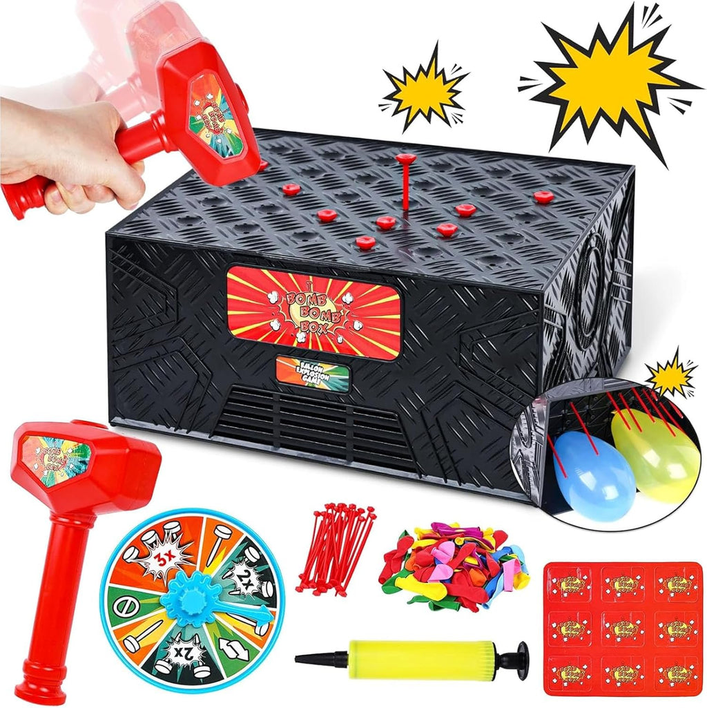LovesTown Balloon Pop Game, Blast Box Board Games for Family Night Juegos De Mesa Birthday Gifts Party Supplies for Adults and Kids