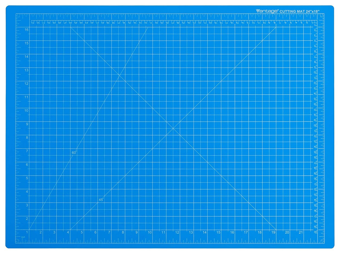 Dahle Vantage 10692 Premium Self-Healing Cutting Mat, 18"x24", 1/2" Grid, 5 Layers for Max Healing, Perfect for Crafts & Sewing, Blue