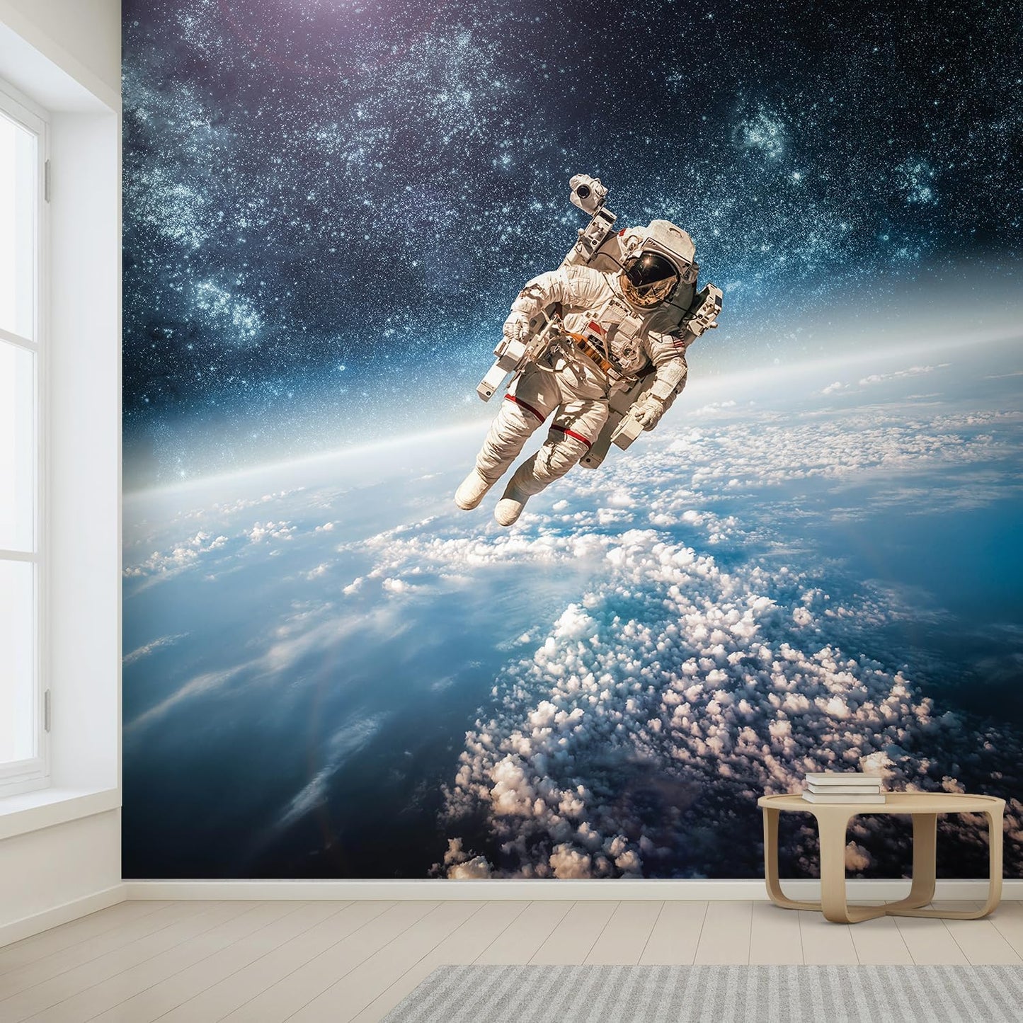 wall26 an Astronaut Floating About Planet EarthWall Mural, Removable Sticker, Home Decor - 120x168 inches
