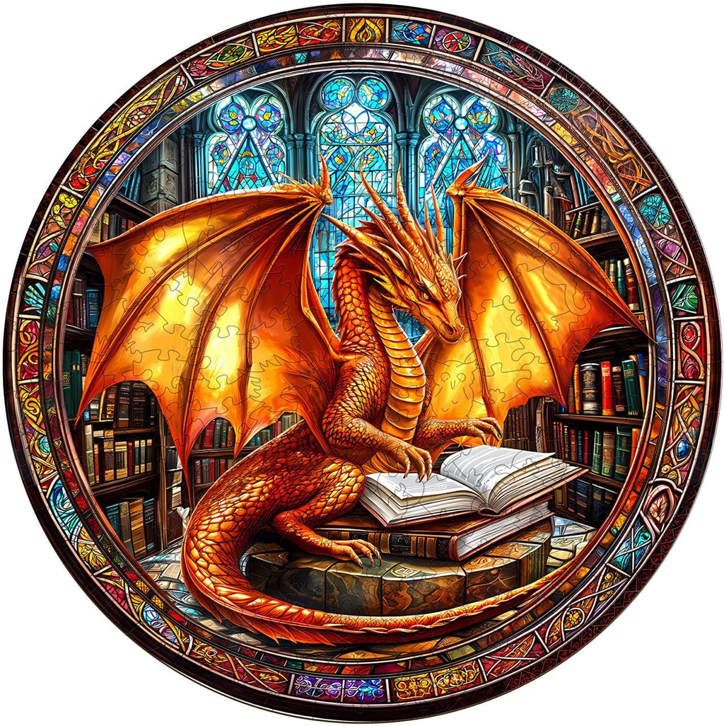 Wooden Puzzles for Adults, Dragon Wooden Puzzle,Magic Wooden Jigsaw Puzzles, Gifts for Family or Friends for Any Holiday.(13.4 * 13.4 in 300pcs)