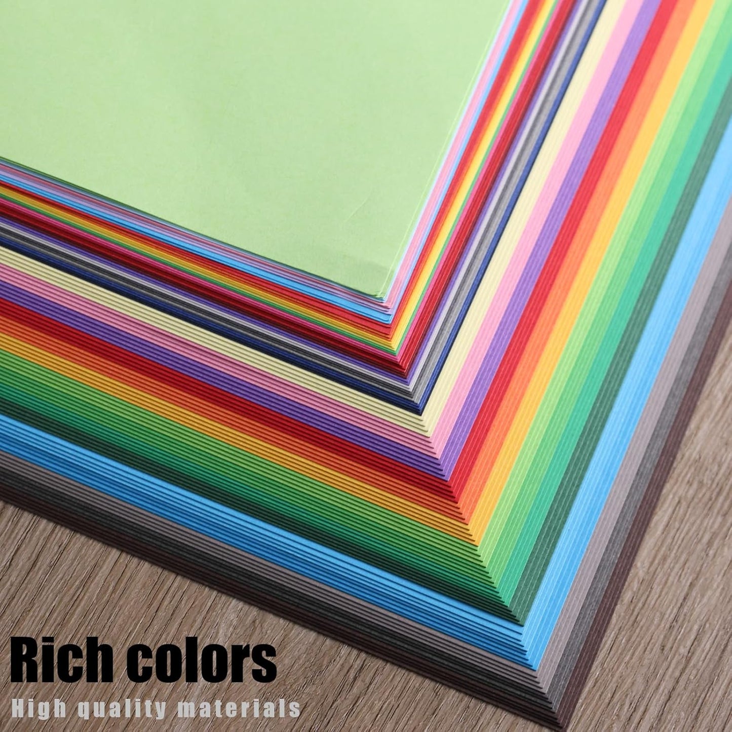 Koogel Colored Cardstock Paper, Includes 40 Sheets 120gsm and 10 Sheets 250gsm Construction Paper for DIY Crafts Scrapbook, Back to School Supplies