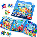 Magnetic Puzzles for Kids Ages 3-5, 3 in 1 Ocean World Toddlers Magnet Jigsaw Puzzle Book, Kids Travel Puzzles Toys, Preschool Learning Toy for Kids 3-8 Year (Ocean World)