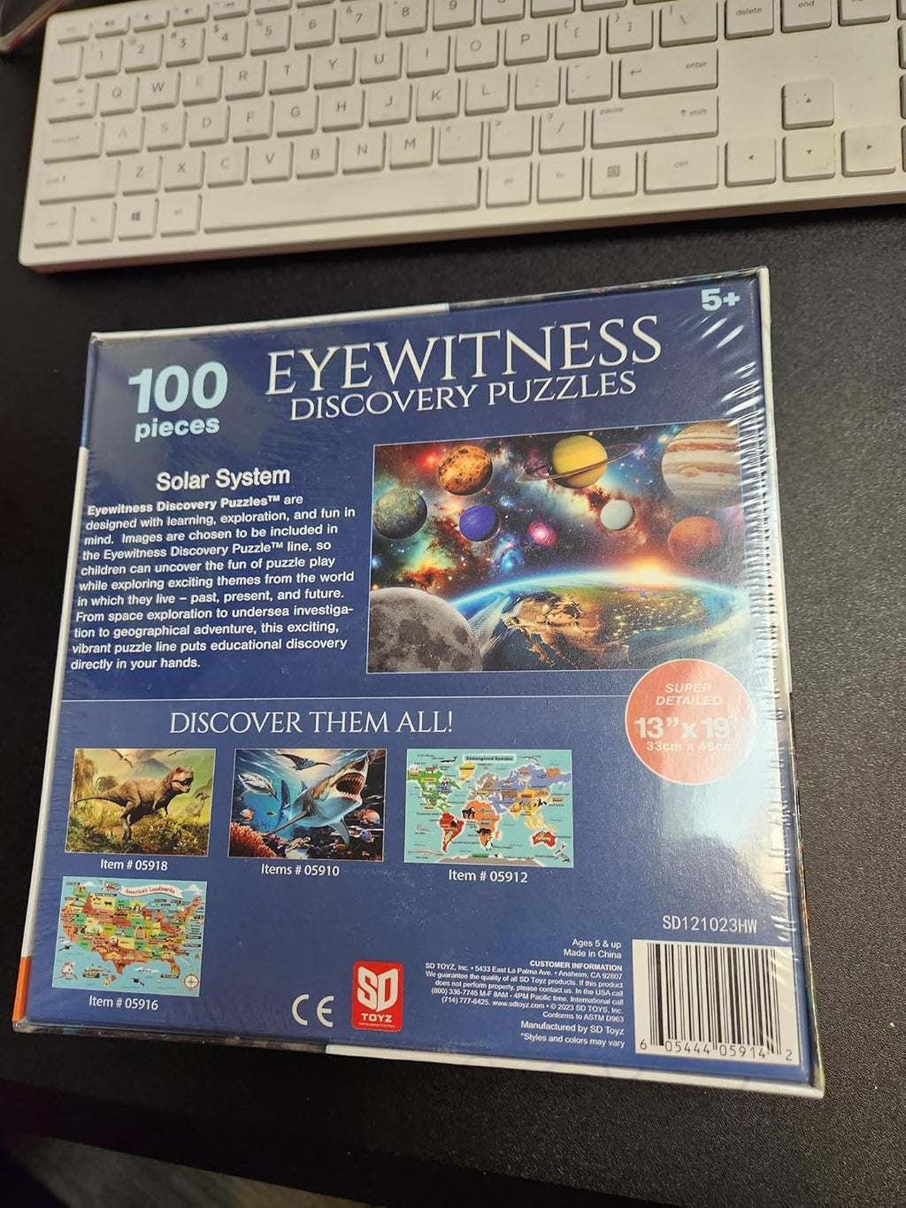 Eyewitness Discovery Puzzle Solar System, 100 Piece Jigsaw for Kids, Educational Learning Toy for Boys & Girls, Children Ages 5+