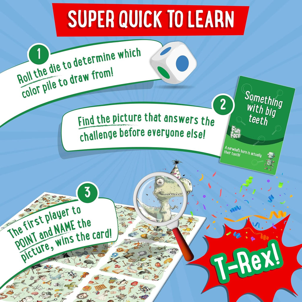 Fun Spot The Word Card Game, for Boys and Girls Who Love Educational Toys and Board Games, for Ages 6,7,8,9