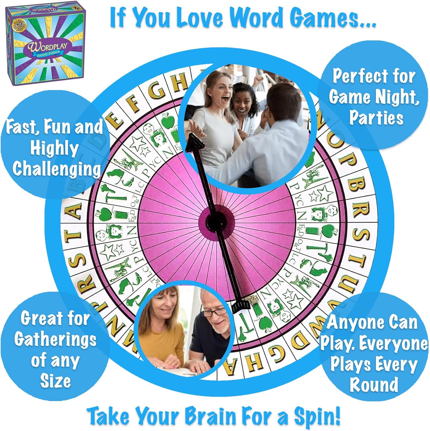 Wordplay – The Ultimate Fast-Paced Word Challenge Board Game for Family & Friends – Adult & Family Game Night Fun