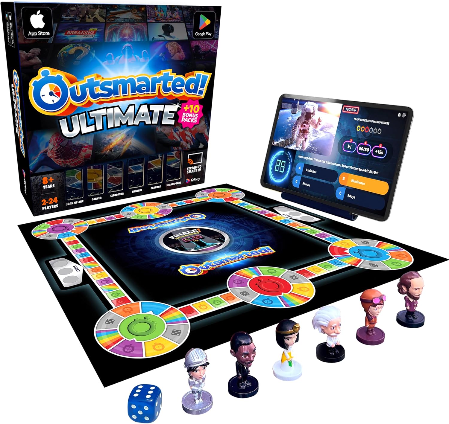 Outsmarted Ultimate Edition - 10 Exciting Bonus Categories | Kids, Teens & Adults | Next-Level Game Night for Family & Friends | 2–24 Players | Age 8+ | 10,000+ Questions | 2025 Edition