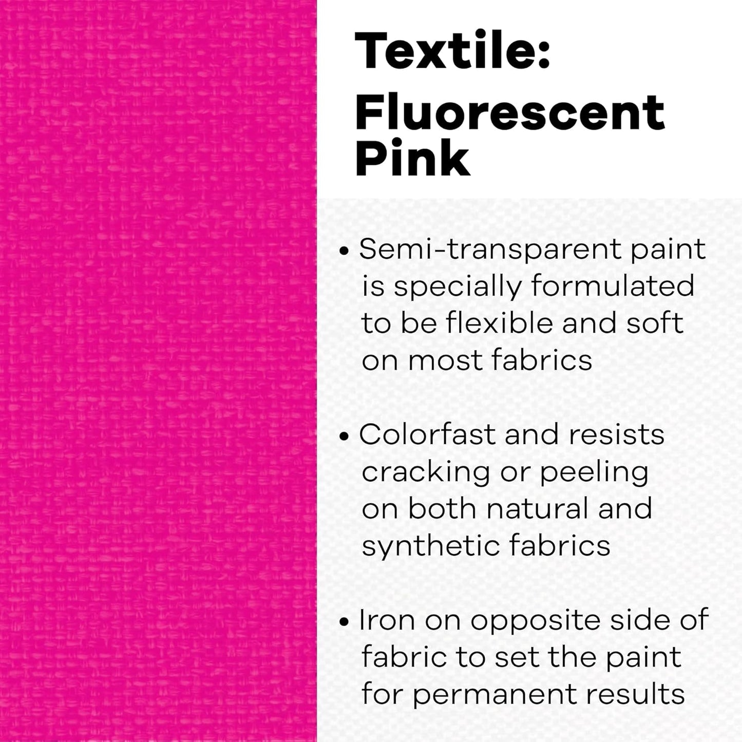 Jacquard Products Textile Color Paint FL, Fluorescent Pink, One Size