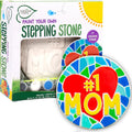 Creative Roots Paint Your Own #1 MOM Stepping Stone, Craft Kits for Kids, Ceramics to Paint, Ages 6+