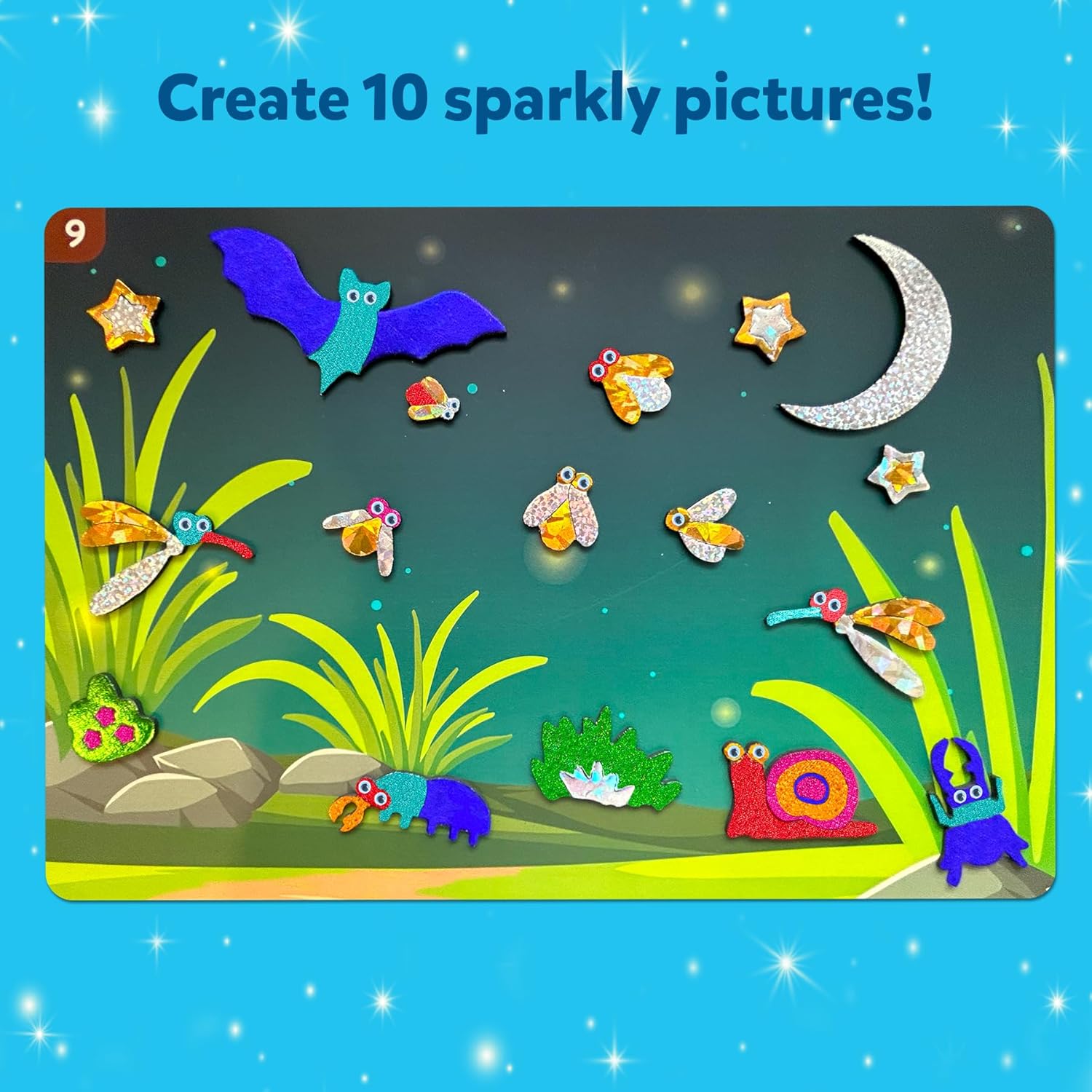 Skillmatics Foil Fun - Bugs & Butterflies, No Mess Art for Kids, Craft Kits & Supplies, DIY Creative Activity, Travel Toys, Gifts for Boys & Girls Ages 4, 5, 6, 7, 8, 9