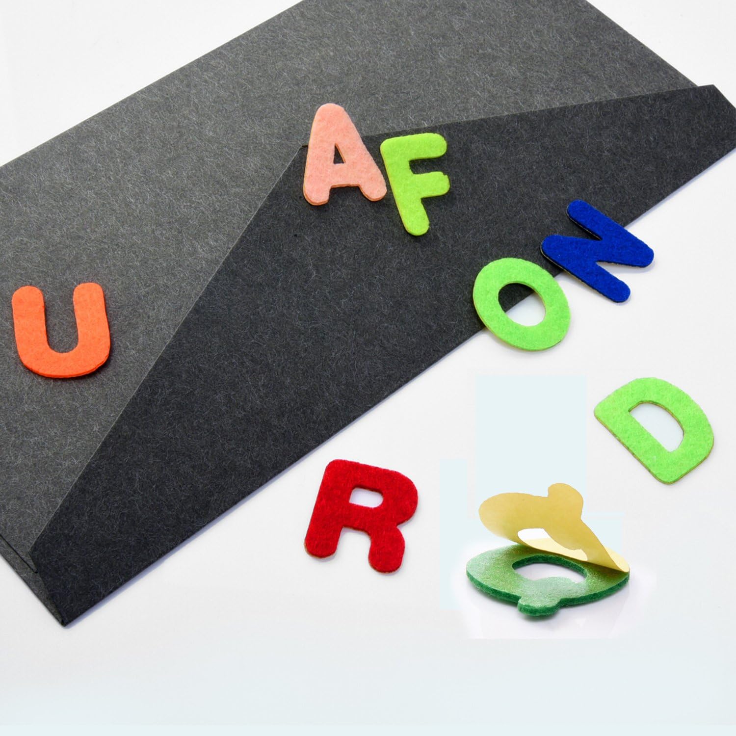 Outus Felt Letters Stickers Self-Adhesive Alphabet Letters for Kids DIY Craft 500 Pieces, 1 Inch Assorted Colors