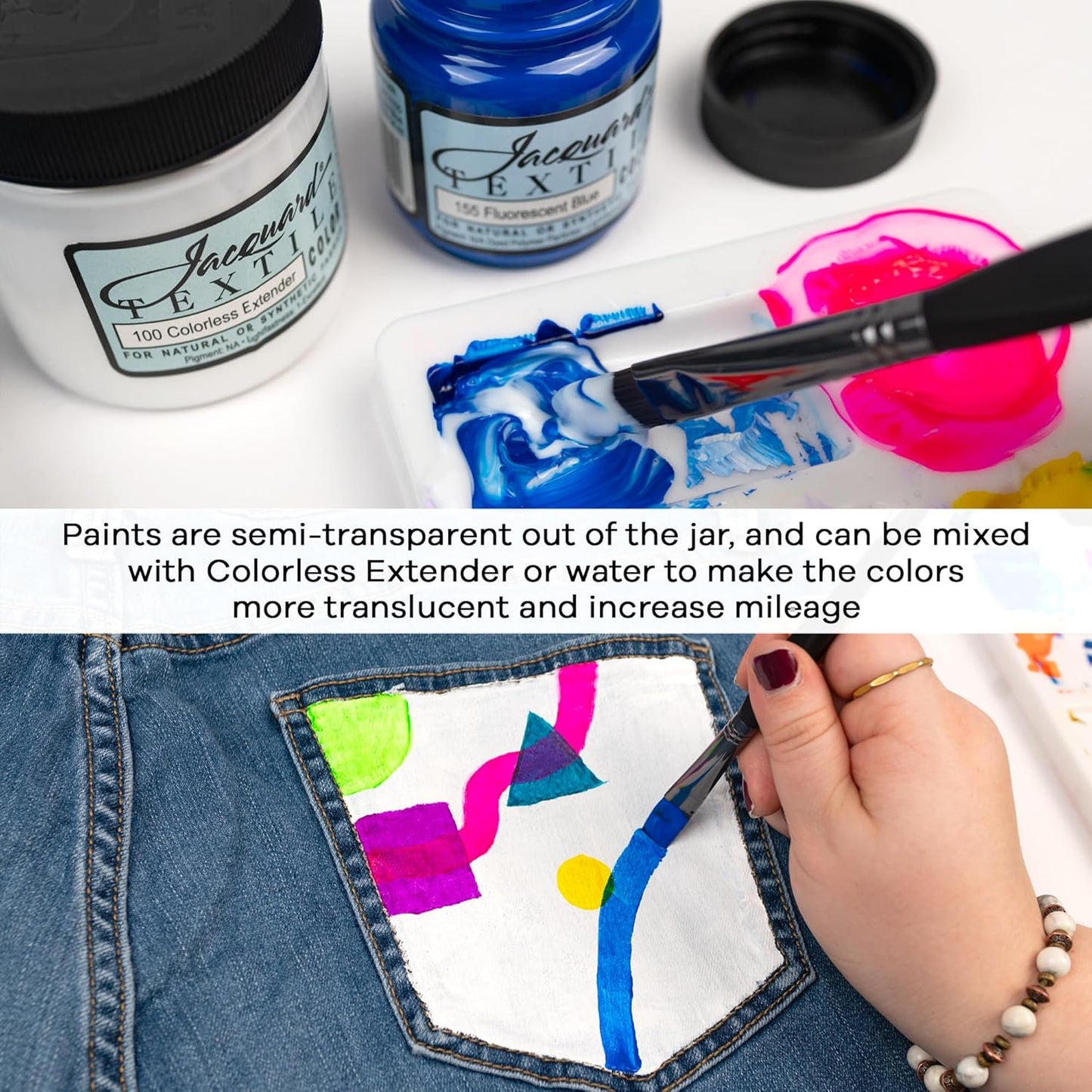 Jacquard Textile Color Paint, 8 Oz, Emerald Green