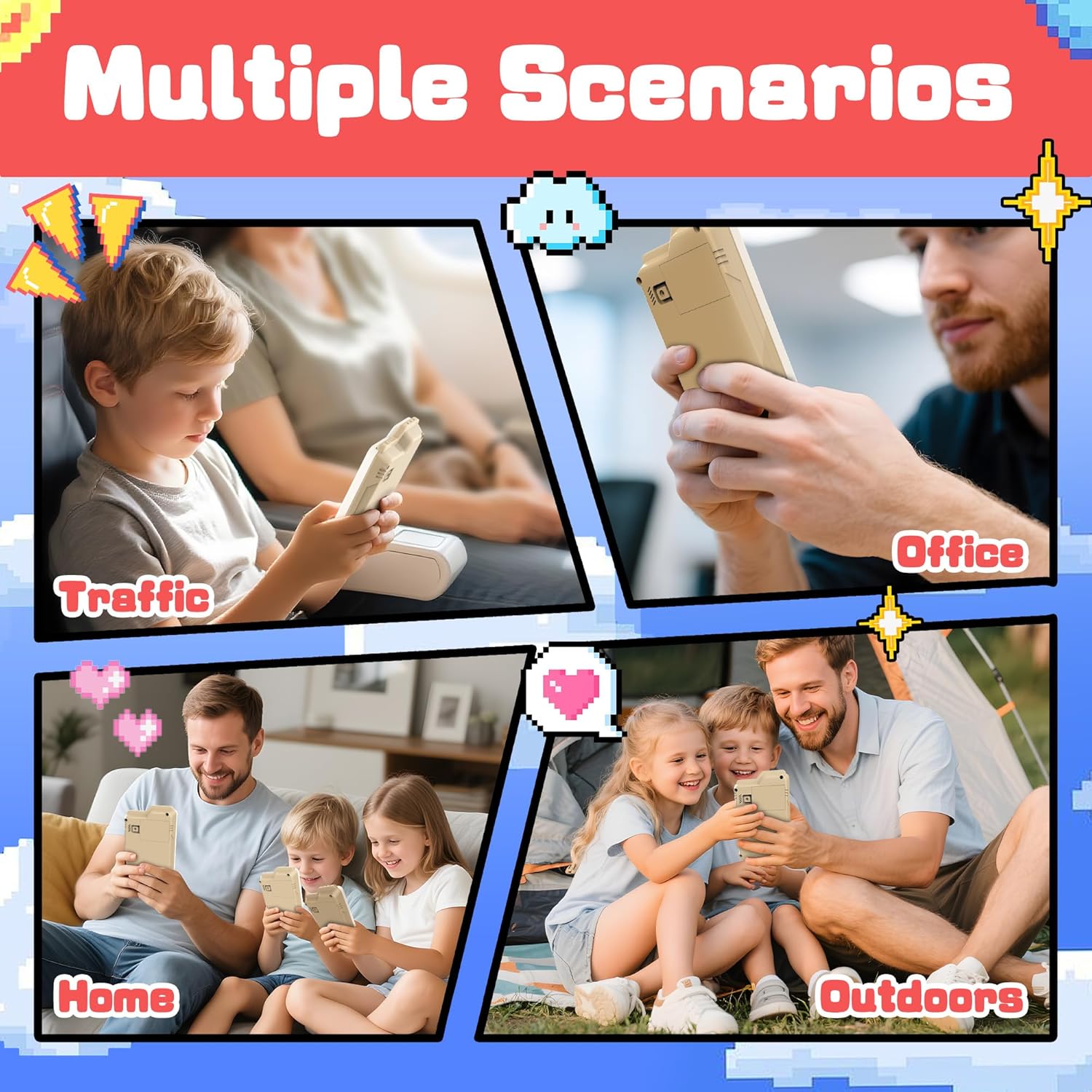 SMILESSKIDDO Super Slide Puzzle Games, Original 1000+ Challenges & 3 Modes, Brain Teaser Puzzle, Super Electronic Sliding Puzzles Toy Gifts for Kids & Adults, Fun Unblocking Logic Game