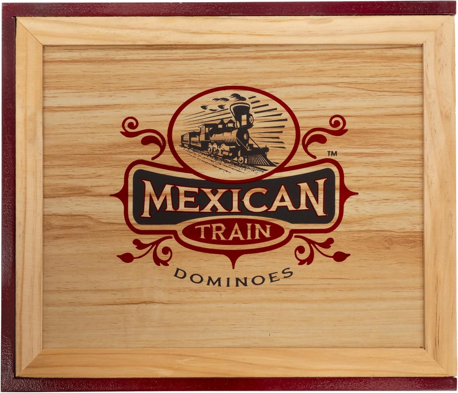 Front Porch Classics | Mexican Train Domino Set in Wooden Collector Box from Front Porch Classics for 2 to 8 Players Ages 8 and Up