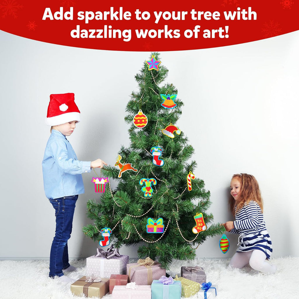 Skillmatics Foil Fun - Christmas Ornaments, Mess Free Art for Kids, Festive Holiday Craft Kits, DIY Decor Creative Activity, Gifts for Girls & Boys Ages 4, 5, 6, 7, 8, 9, and Up