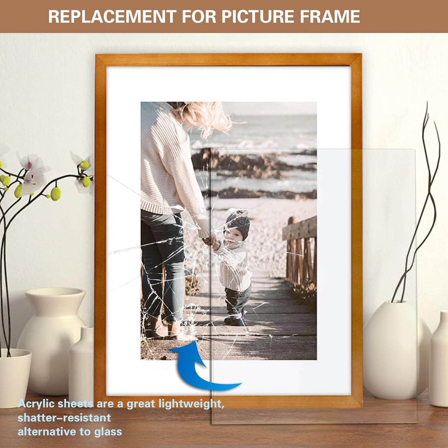 10 Pack 5.12x7.08 Clear Acrylic Sheet 1mm Thick, Clear Plexiglass Sheet 13x18cm, Plastic Plexiglass Board Acrylic Board for Wall Crafts Glass Picture Frame DIY Projects Signs and Painting
