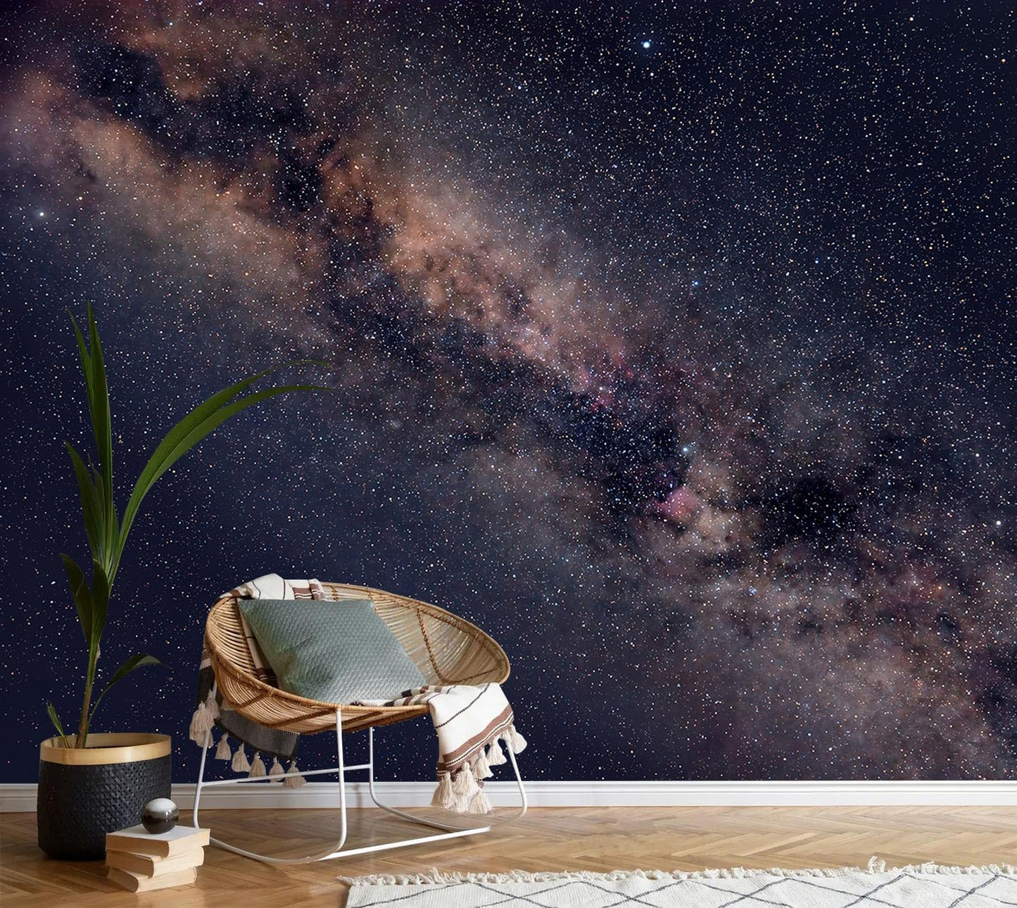 AFZEVEB-Galaxy Stars Wallpaper Wall murals for Ceiling 136"x96"(Not Peel and Stick)