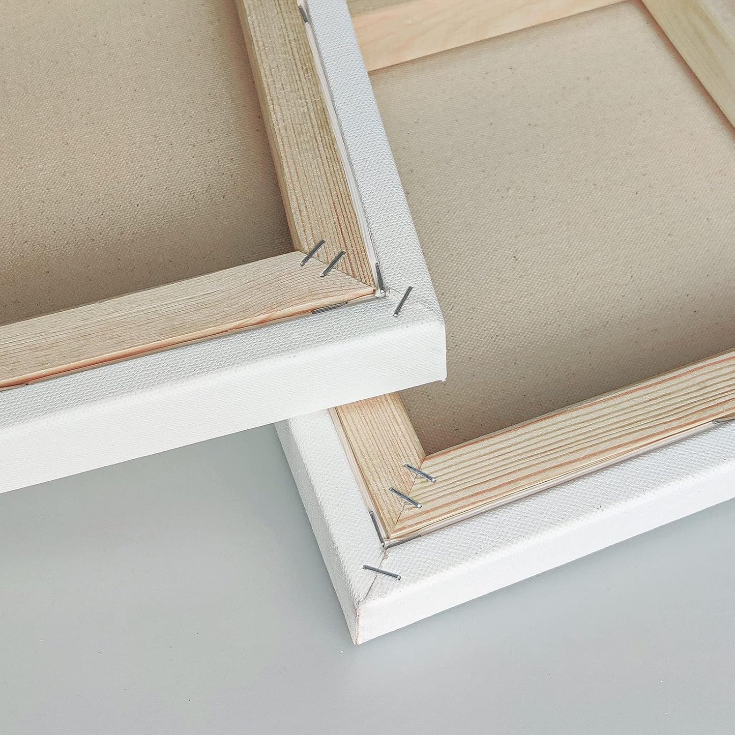 Gallery Wrapped Stretched Canvases for Painting 11x14 Inch 3-Pack, 16 oz Triple Primed Acid-Free 100% Cotton Blank Canvas, Rectangular Spline Canvas for Oil Paint Acrylics Pouring & Wet Art Media