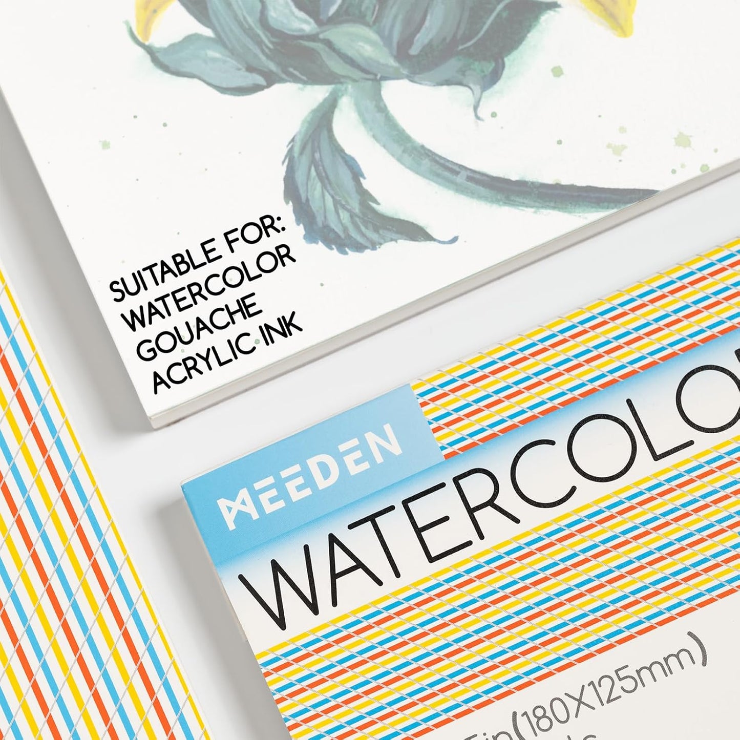 MEEDEN Watercolor Paper Block, 100% Cotton Watercolor Paper Pad of 20 Sheets, 140lb/300gms, Acid-Free Art Paper for Watercolor, Gouache, Ink and More, 9" x 12" Cold Press