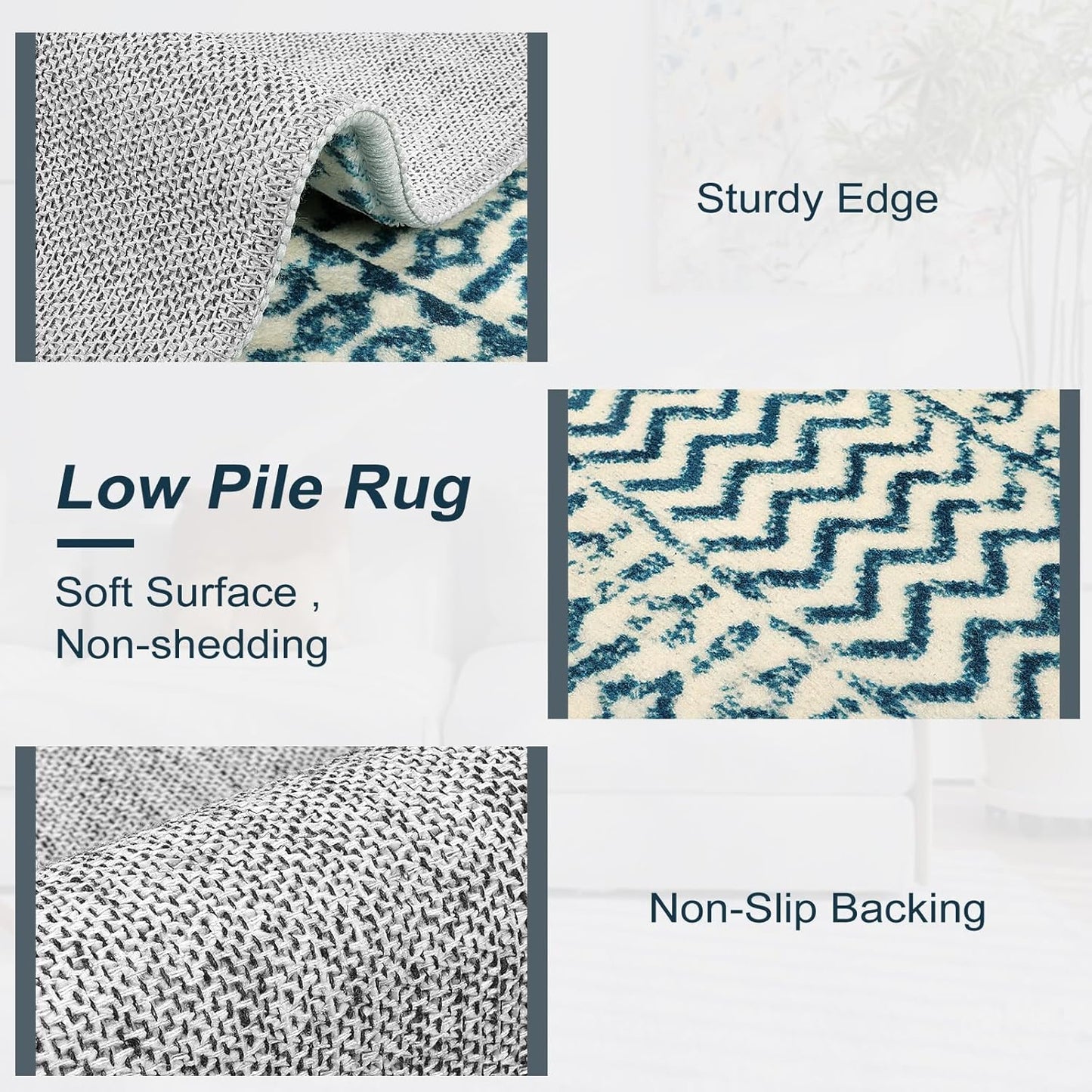 Runners for Hallways Kitchen Runner Rug, 2'6''x10' Non Slip Long Washable Runner Rugs,Soft Low Pile Door Rugs for Entryway Indoor Carpet Runners for Kitchen Laundry Bedroom Bathroom
