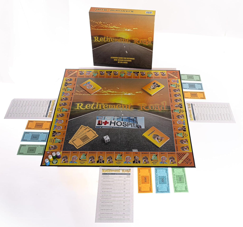 Retirement Road Board Game | Retirement Gift | Board Game for Senior Citizens | Gift for Parents or Grandparents | Board Game for Game Night | 2 to 6 Players | Play Time 45 to 90 Minutes