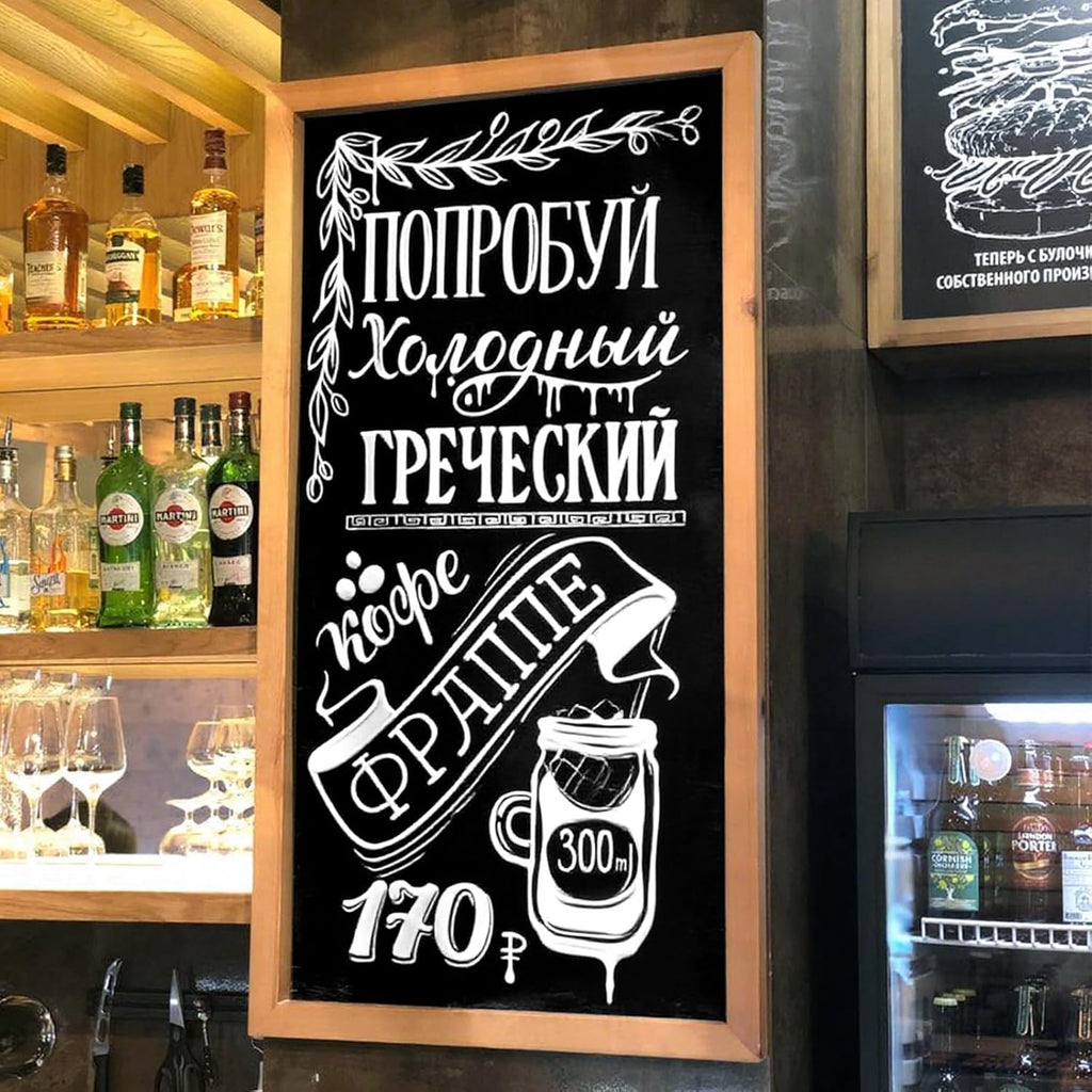 SFAIH 8 White Chalk Markers for Blackboard - [1s Wet Wipe] No Residue, Liquid Chalk Markers for Blackboard, Menu, Bistro, Signs, Windows, Glass, Food Labels, 6mm & 1mm Tip, Dust-Free, Non Toxic