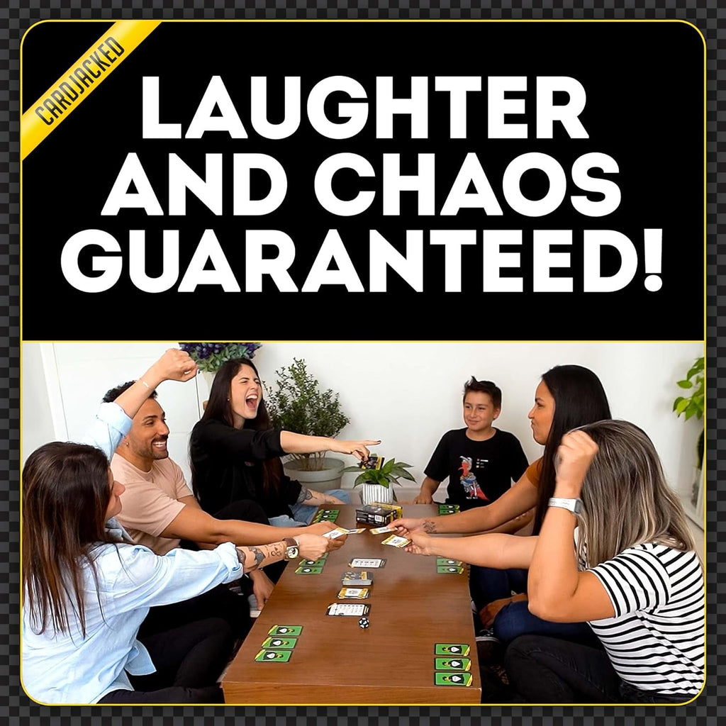 CARDJACKED Party Game – 4-10 Players, Ages 8+, 20+ Minutes – Family-Friendly Strategy for Kids, Teens & Adults for Game Night