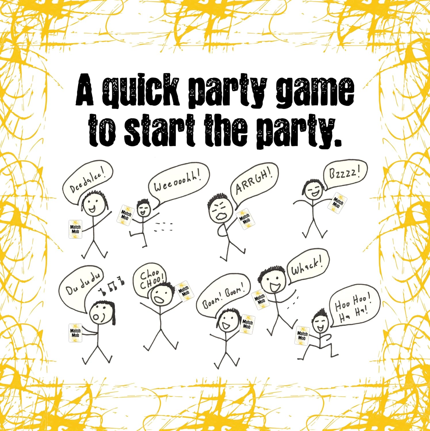 Match Mob – Fast-Paced 1-Minute Party Game for Large Groups – Hilarious Chaotic Charades – Quick & Easy Party Games for Adults, Teens & Kids – Ages 7+ for 3-16+ Players